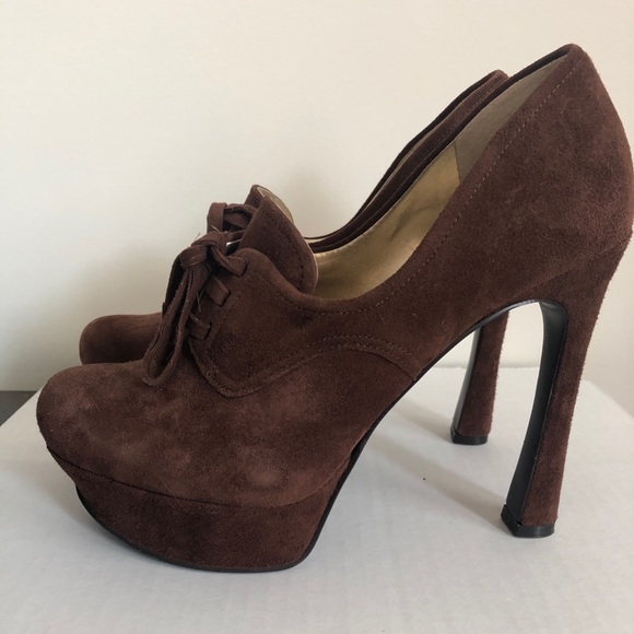 Guess Shoes - Guess Chocolate Brown Suede Platform Booties/Shooties